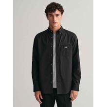 GANT Mens Black Solid Regular Fit Classic Poplin Shirt