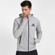 adidas M Mt Fz Hd Grey Sports Track Top