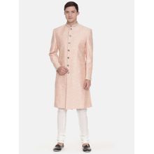 MAYANK MODI Pink Floral Sherwani with Pyjama