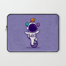 Crazy Corner Cute Astronaut Printed Laptop Sleeve