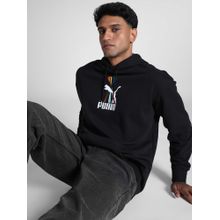Puma Unisex Black Printed Hoodies