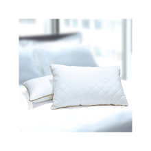 SPACES Microfiber Quilted White Pillow Pack Of 2 (17x27 inches)