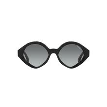 Vogue Eyewear Grey Lens Irregular Sunglasses (0vo5394s | 52 Mm | Black)