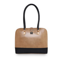 ESBEDA Beige Black Color D shaped handbag For Womens