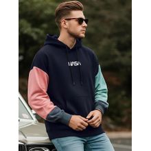 Bewakoof Men's Black NASA Typography Oversized Hoodies