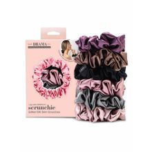 Hair Drama Co. Pastel Silk Satin Scrunchies - Set of 6