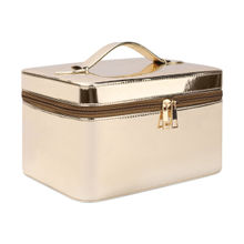 NFI Essentials Makeup Bag Cosmetic Box Jewelry Bridal Box Make Up Box Trousseau Box (gold) (1)