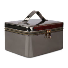 NFI Essentials Makeup Bag Cosmetic Box Jewelry Bridal Box Make up Box Trousseau Box (Gunmetal)