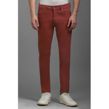 Louis Philippe Men Red Dark Smart Fit Jeans