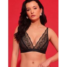 Chelvet Nude Lace Floral Bralette Non-Padded Non-Wired Bra