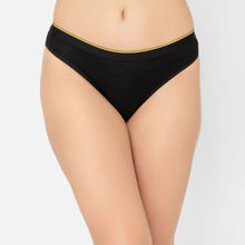 Bummer Black Womens Solid Micro Modal Bikinis Panties Soft & Breathable