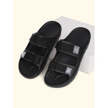 Yoho Black Wilo Double Strap Sandals for Men
