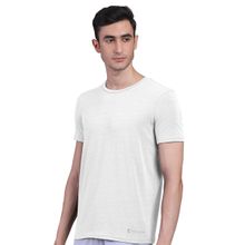 FREECULTR Mens Bamboo Undershirt Anti Microbial Lounge Wear T-shirt White