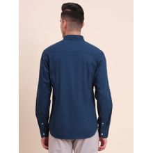 Greenfibre Teal Striped Formal Trousers