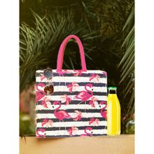 Earth Bags FLAMINGO PRINTED LUNCH BAGS WITH PADDED HANDLES