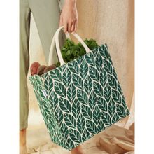 Earth Bags GREEN LEAF PRINTED LUNCH BAGS WITH PADDED HANDLES