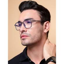 Voyage Grey Square Eyeglasses for Men & Women (53)