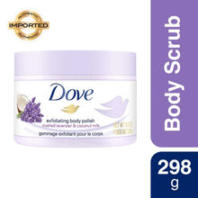 Dove Exfoliating Body Polish Scrub With Crushed Lavender And Coconut Milk