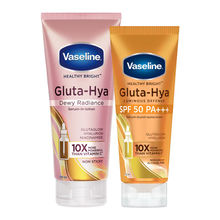 Vaseline Gluta Hya Antioxidant SPF 50 PA+++ Sunscreen + Gluta-Hya Dewy Radiance Lotion Bright Combo