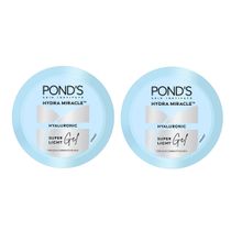 Ponds Super Light Gel Oil Free Moisturiser With Hyaluronic Acid + Vitamin E - Pack Of 2