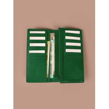 The House Of Ganges Green Pu Solid Wallet