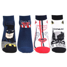 Bonjour Superman And Batman Mens Socks (Pack of 4)
