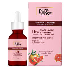 PureSense 15% Niacinamide, Vit C, Glutathione Radiant Face Serum with Grapefruit for Men-Women