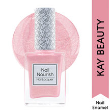 Kay Beauty Nail Nourish Glitter Pastel Nail Enamel Polish - Starry Fuchsia