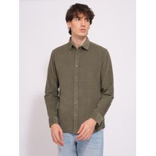 Selected Olive Green Solid Corduroy Shirt