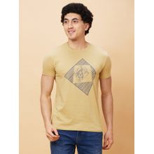Being Human Men's Crew Neck Light Orange T-shirt