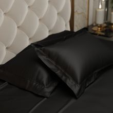 Stoa Paris Black Satin Pillow Covers (Set Of 2)
