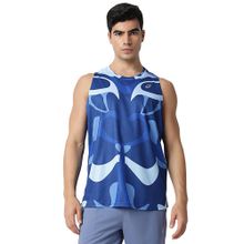 ASICS Men's Blue Polyester Sports Tank Top