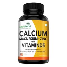 Simply Herbal Calcium Magnesium Zinc + Vitamin D3 Supplement