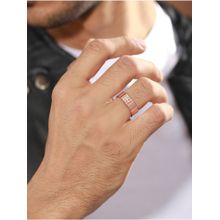 Priyaasi Band Style Ad Rose Gold-Plated Ring for Men