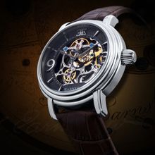 Earnshaw Longcase Automatic Skeleton Black Round Dial Mens Watch - ES-8011-02
