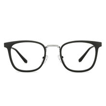 Lenskart Blu Grey Square Medium Blue Cut Anti-Glare Zero Power Computer Glasses for Men & Women