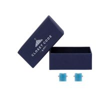 Closet Code Light Blue Square Stone Cufflinks
