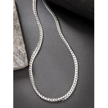 NVR Men Silver Plated Stainless Steel Chain