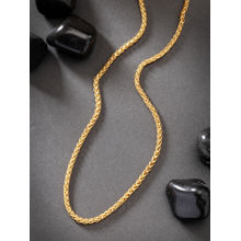 NVR Men Gold Plated Stainless Steel Chain