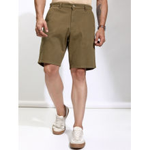 HIGHLANDER Men Brown Relaxed Mid Thigh Length Shorts