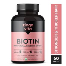 Zingavita Biotin Tablets For Hair Growth, Glowing Skin & Strong Nails