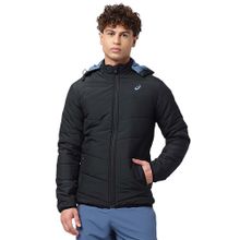 Asics Men Black Puffer Detachable Hood Jacket2