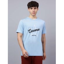 Converse Men Blue Star Outline T-Shirt