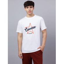 Converse Men White Star Outline T-Shirt