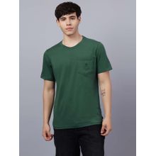 Converse Men Green Classic Pocket Crewneck T-Shirt