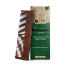 Organic B Dual Teeth Indian Rosewood Comb Rosemary Infused