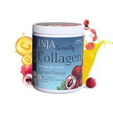 INJA Beauty Collagen for Skin- Hair & Nails- with Vit C- Glutathione- Biotin - Lychee Flavour