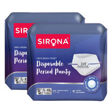 Sirona Disposable Period Panties For Women, Pack Of 10 (L-Xl) For 360 Degree Protection Upto 12 Hour