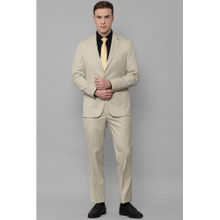Louis Philippe Men Beige Slim Fit Check Formal Suit (Set of 2)