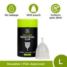 Pee Safe Reusable Menstrual Cup (Large) - No leakage,Rash-Free & Upto 12 Hours protection